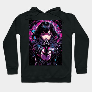 She's Mad Fiery Anime Girl Hoodie